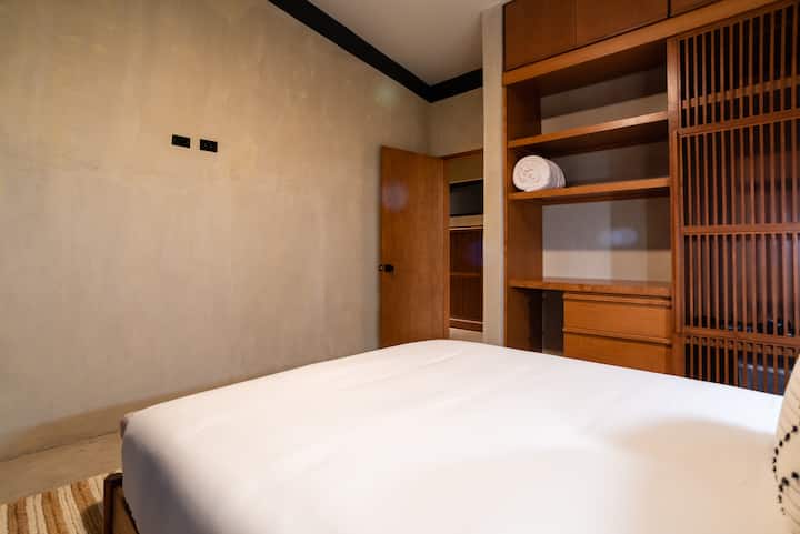 Bedroom shelving and a place to slow down